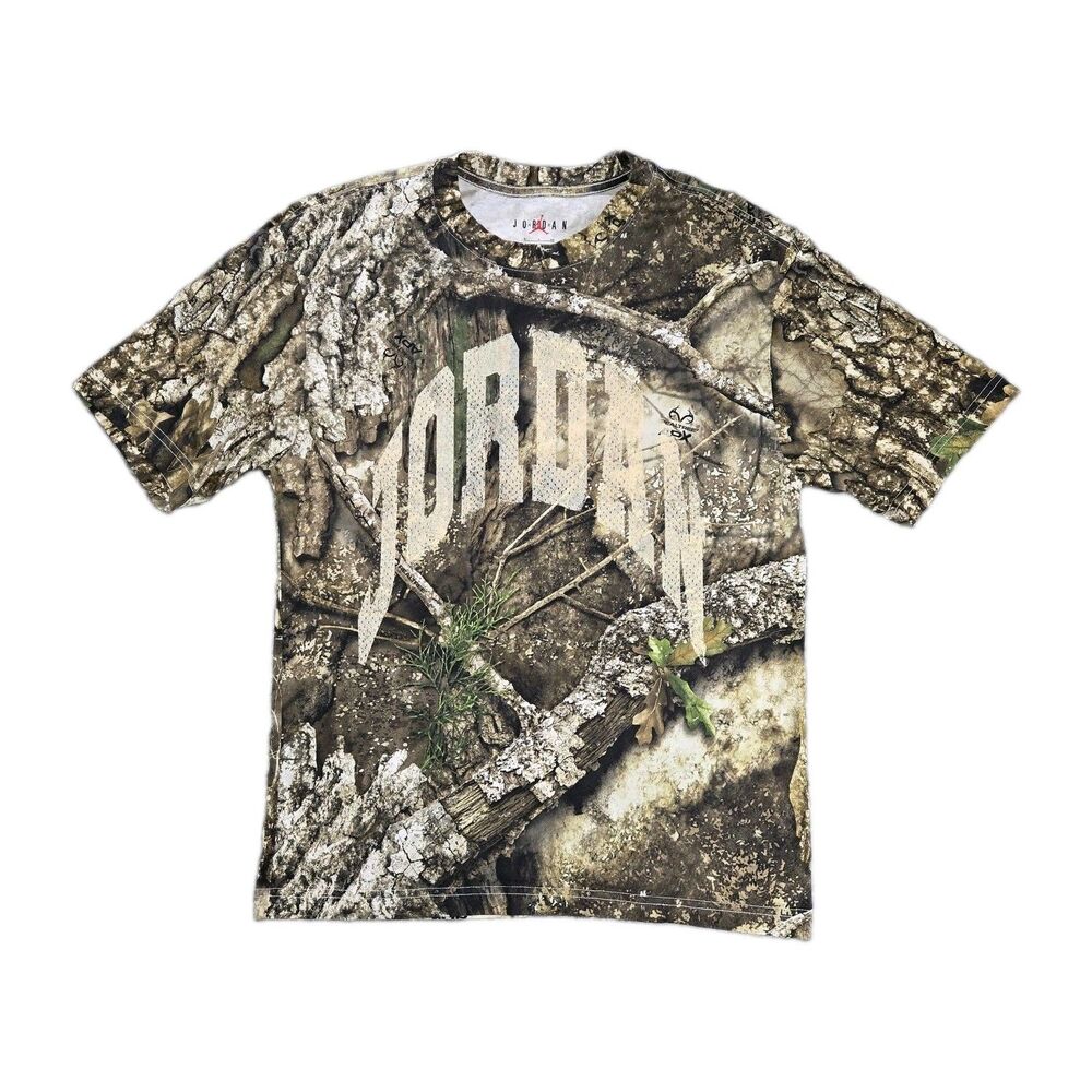 Mens Air Jordan Realtree Camouflage Short Sleeve T Shirt Small